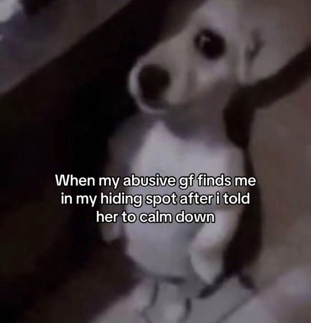 Told her to calm down and now I'm in witness protection - meme