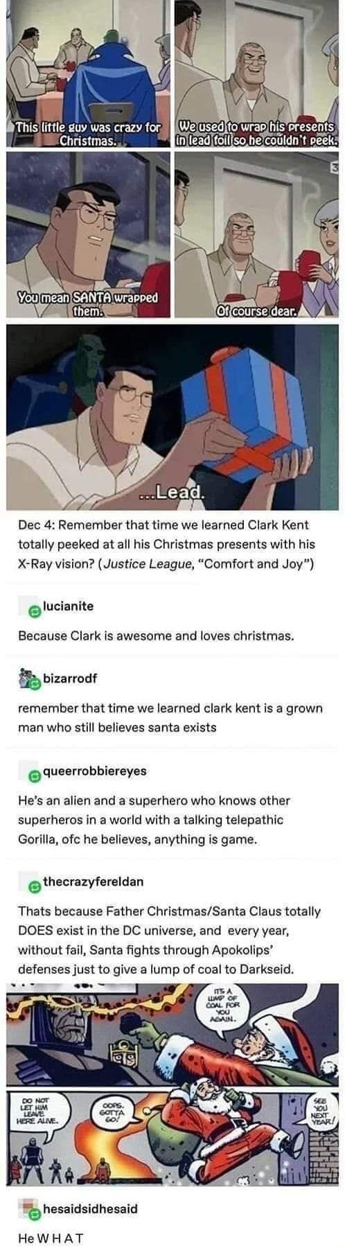 Santa is a bad ass in the DC universe - meme