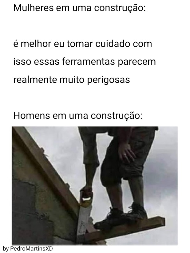 Mulheres vs homens (de novo) - meme