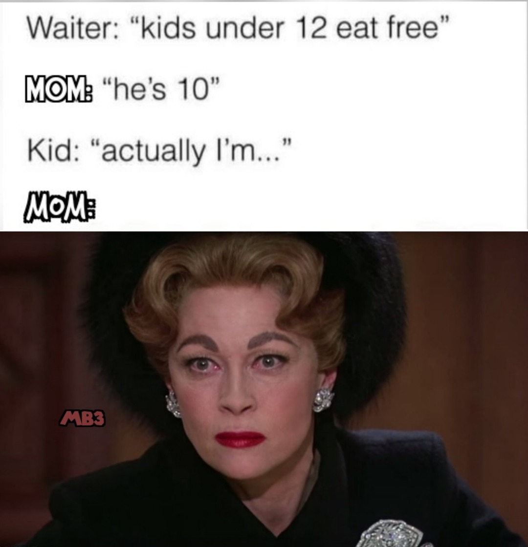 Age at Restaurant - meme