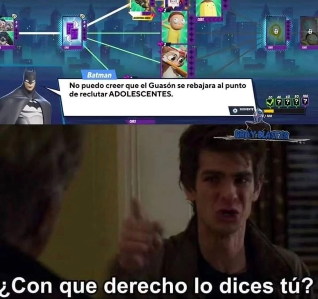 Con que derecho lo dices tú Batman - meme
