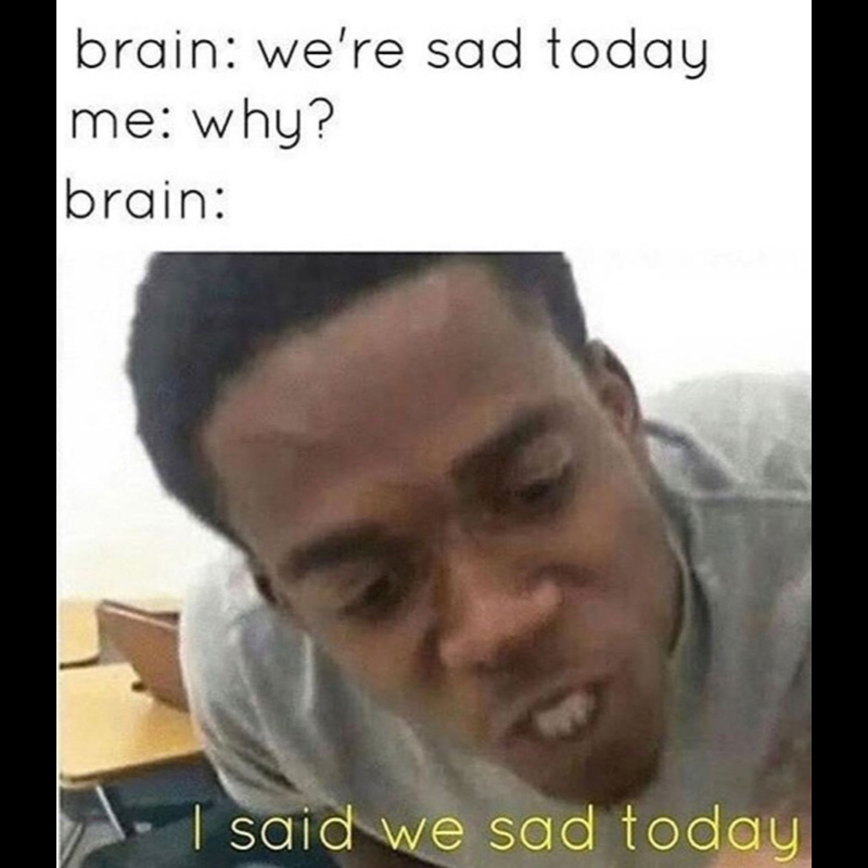 sad brain - meme