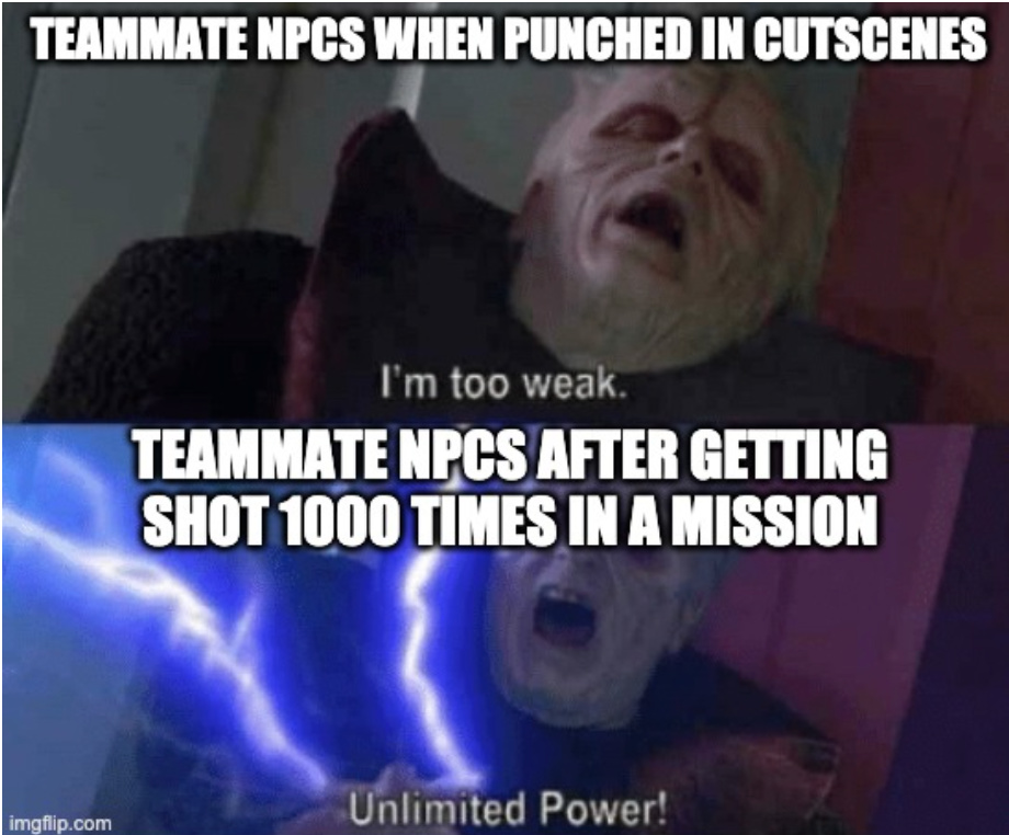 teammate npc logic - meme