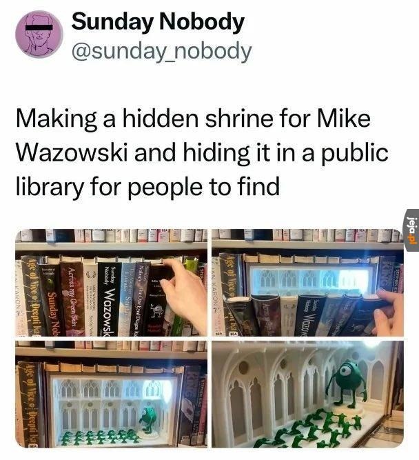 Hidden Shrine in library - meme