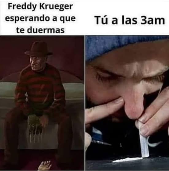 Fredy se durmió esperando - meme