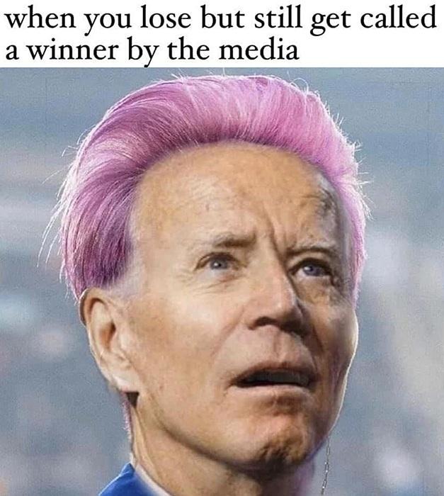 When you lose but still get called a winner by the news media - meme