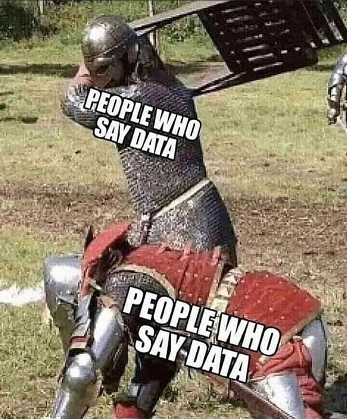 It’s data, peon - meme