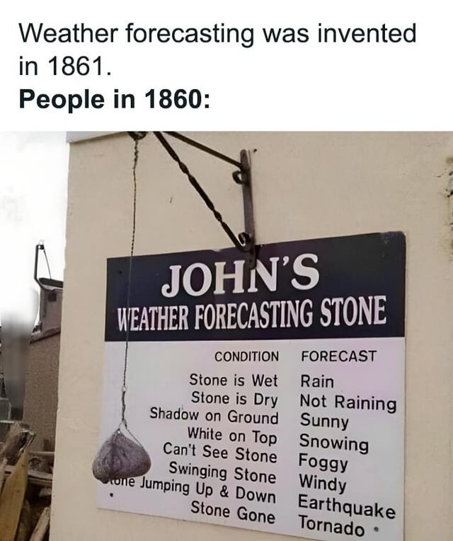 Weather forecasting in 1860 - meme