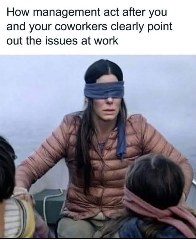 ﻿How management act after yoU and your coworkers clearly point out the issues at work