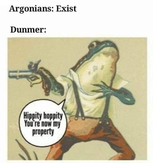 Argonians are property - meme
