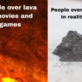 People over lava