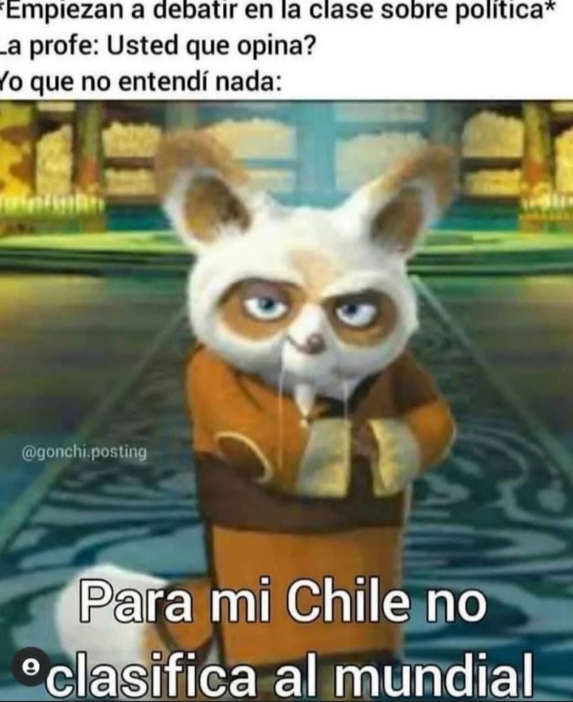 Chile no clasifica al mundial - meme