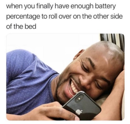 funny phone battery meme