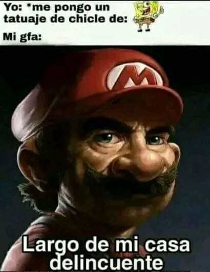 Meme gracioso de super mario