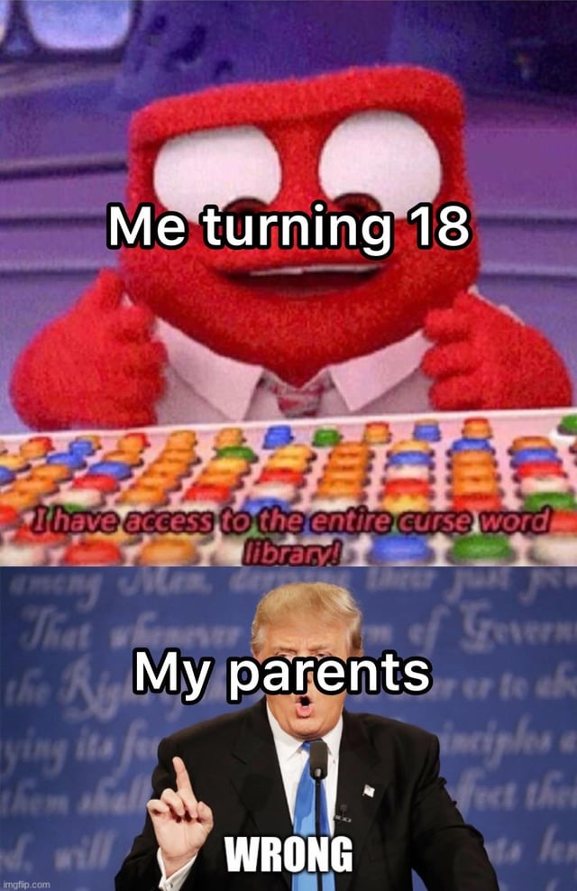 Turning 18 meme