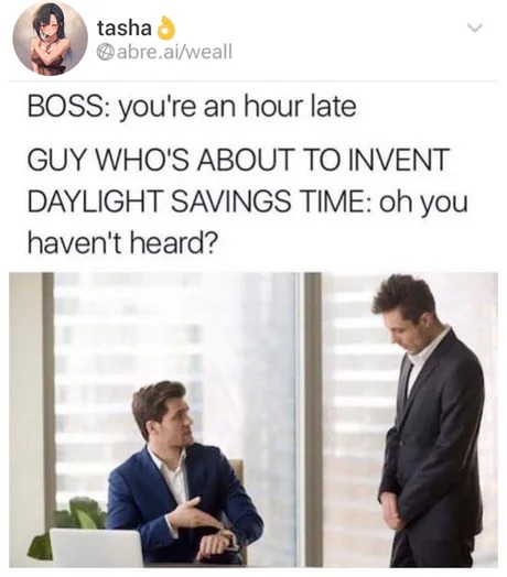 Late for work meme