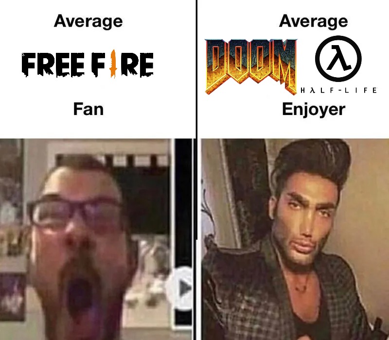 Solos Chads Juegan Doom Y Half Life boomer: - meme