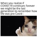 If COVID-19 continues forever we might be the last generation to remember how life was before it