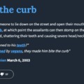 Bite the curb explanation
