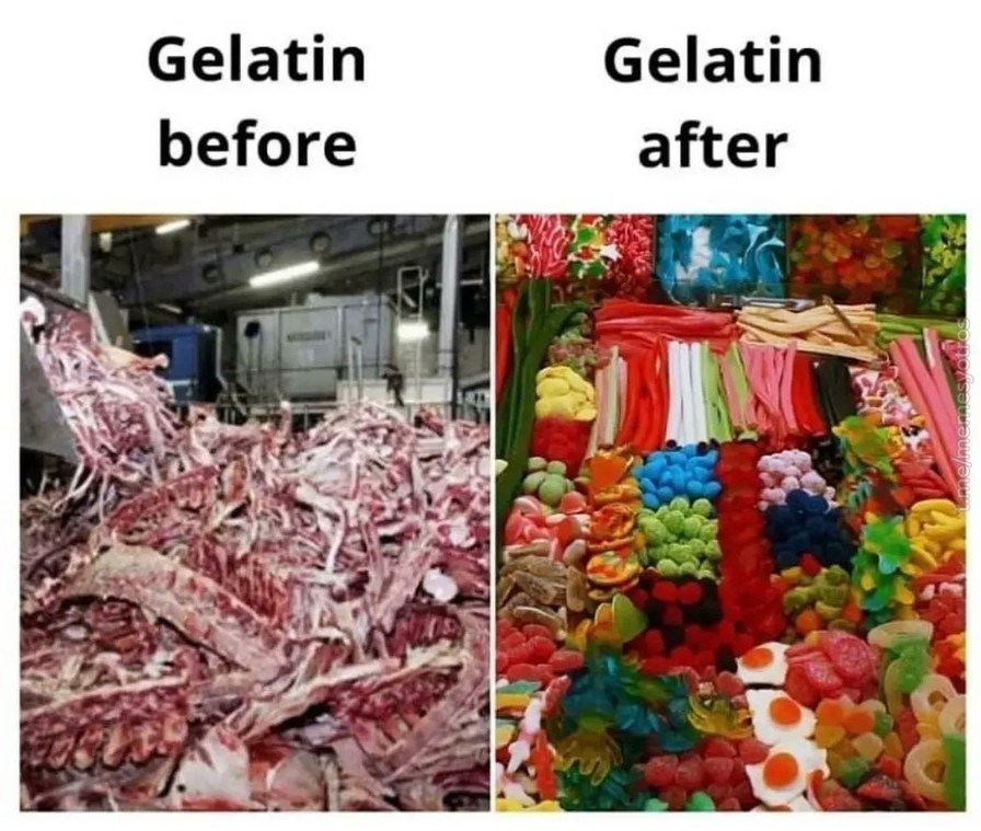Gelatina preproducción vs postproducción - meme