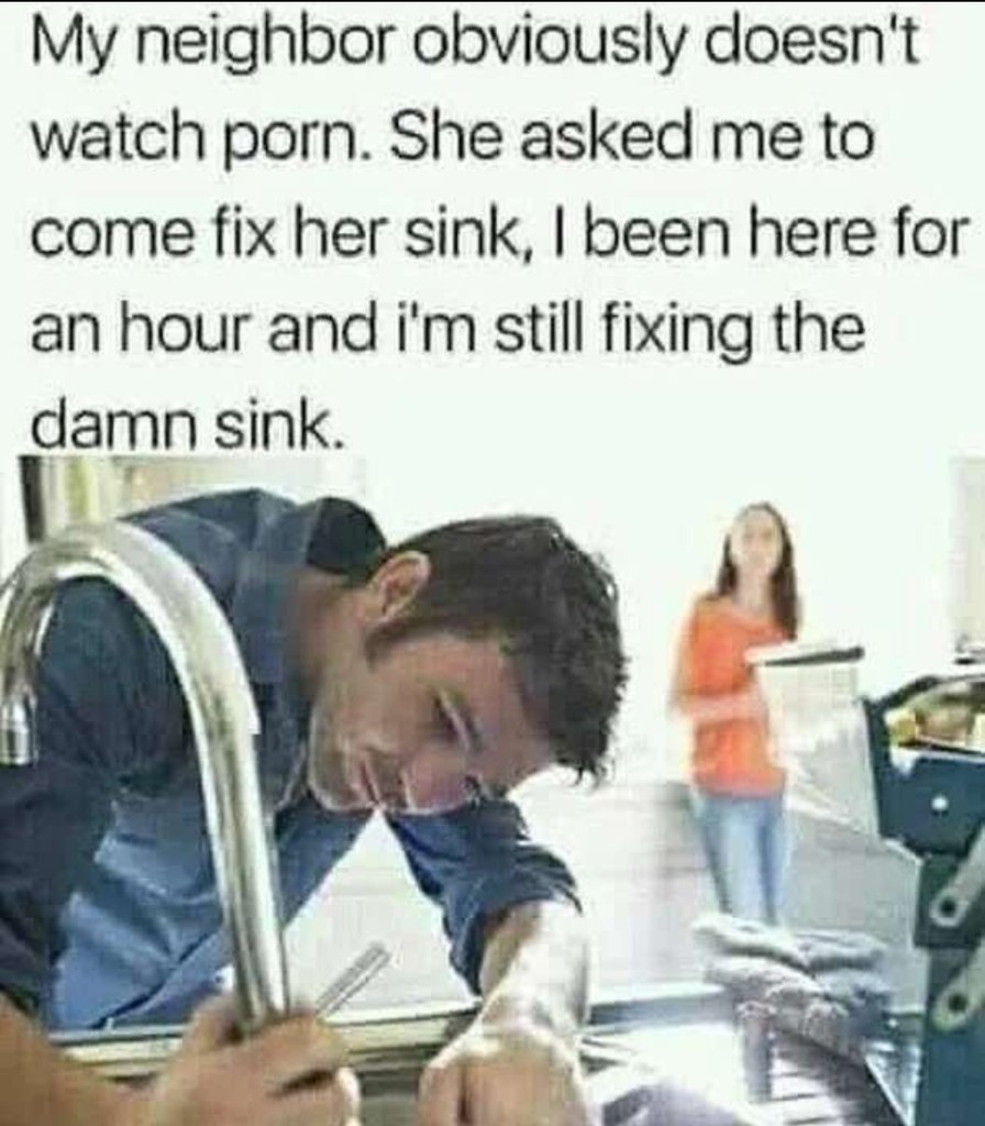 Fixing a sink - meme