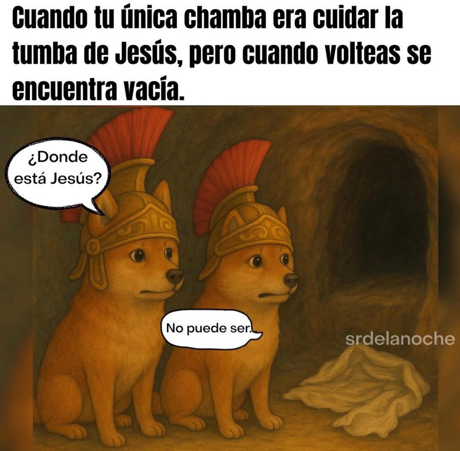 Cuando se te escapa Jesús y era tu único trabajo - meme