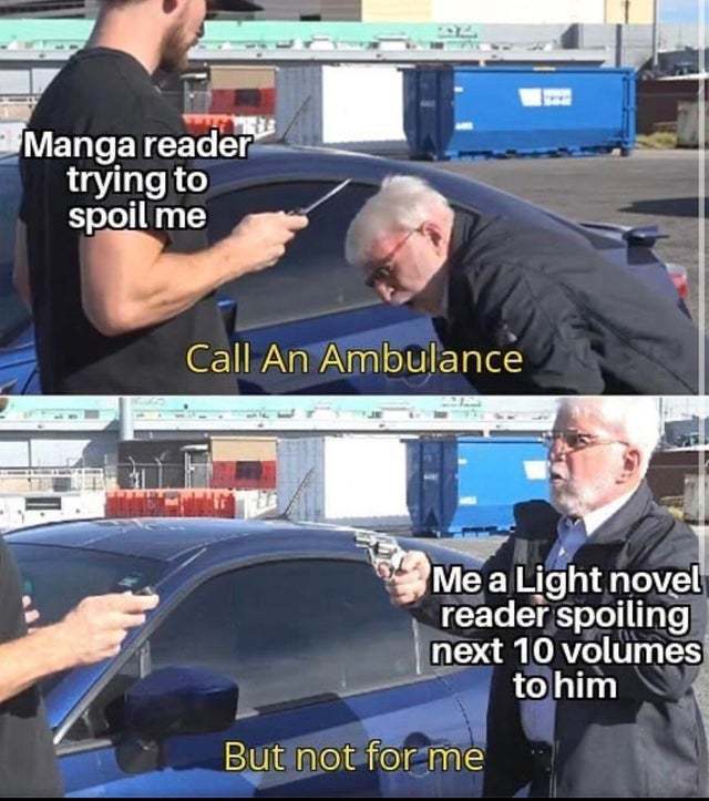 Manga vs Light novels - meme