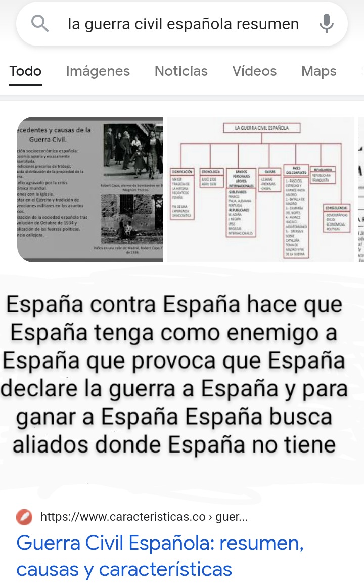 Resumen de la Guerra Civil Española para aprobar historia - meme