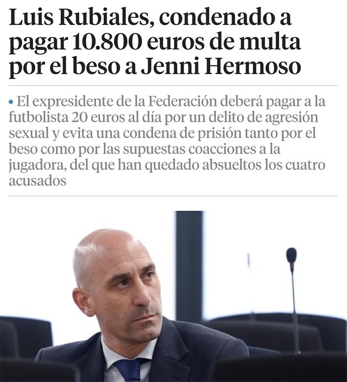 Rubiales pagará 10800€ de multa - meme