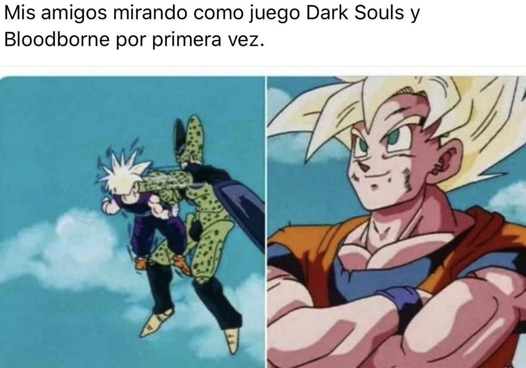 Mis panas viendo cómo muero 37 veces seguidas en Dark Souls - meme
