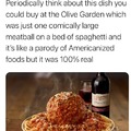 Spaghetti and meatball