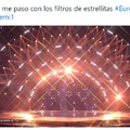 filtro de estrellitas en la primera semifinal de eurovisión