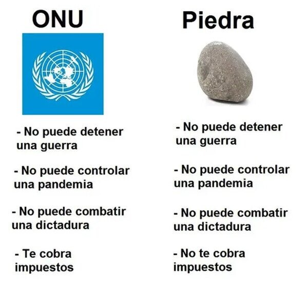 La ONU no tiene dientes - meme