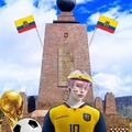 No parece muy Ecuatoriano este fan, les toca contra Países bajos