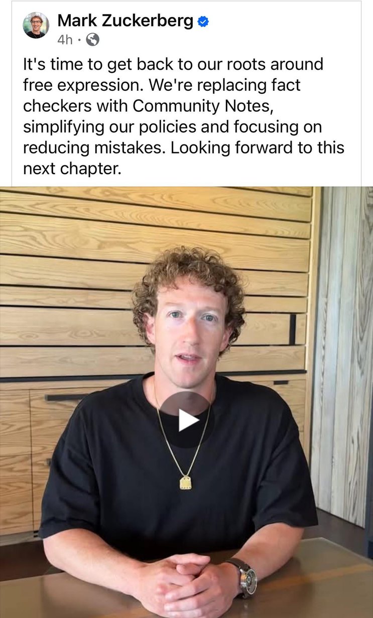 Mark Zuckerberg Meta fact checking meme news