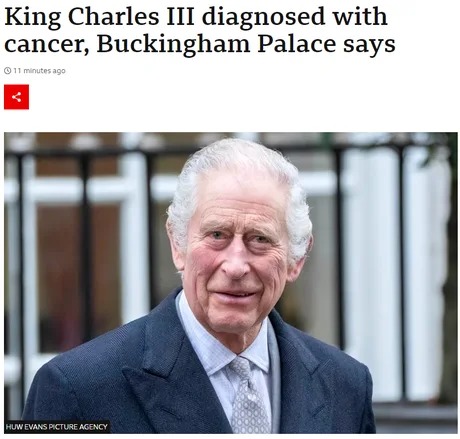 King Charles III diagnosed with cancer - meme