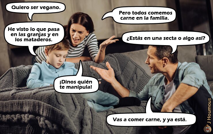 Secta vegana - meme