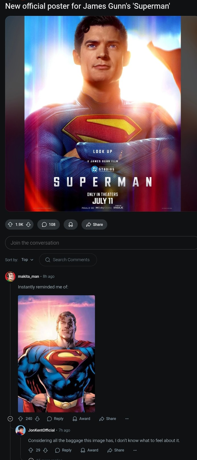 New Superman poster got fandom feeling real complicated - meme