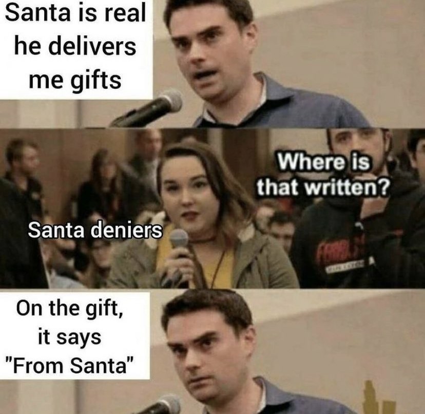 Fcking Santa deniers - meme