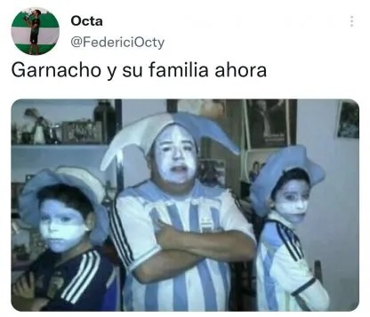 Argentina gana el mundial y la madre se preocupa por que los niños no restrieguen la cara por el sofá. - meme