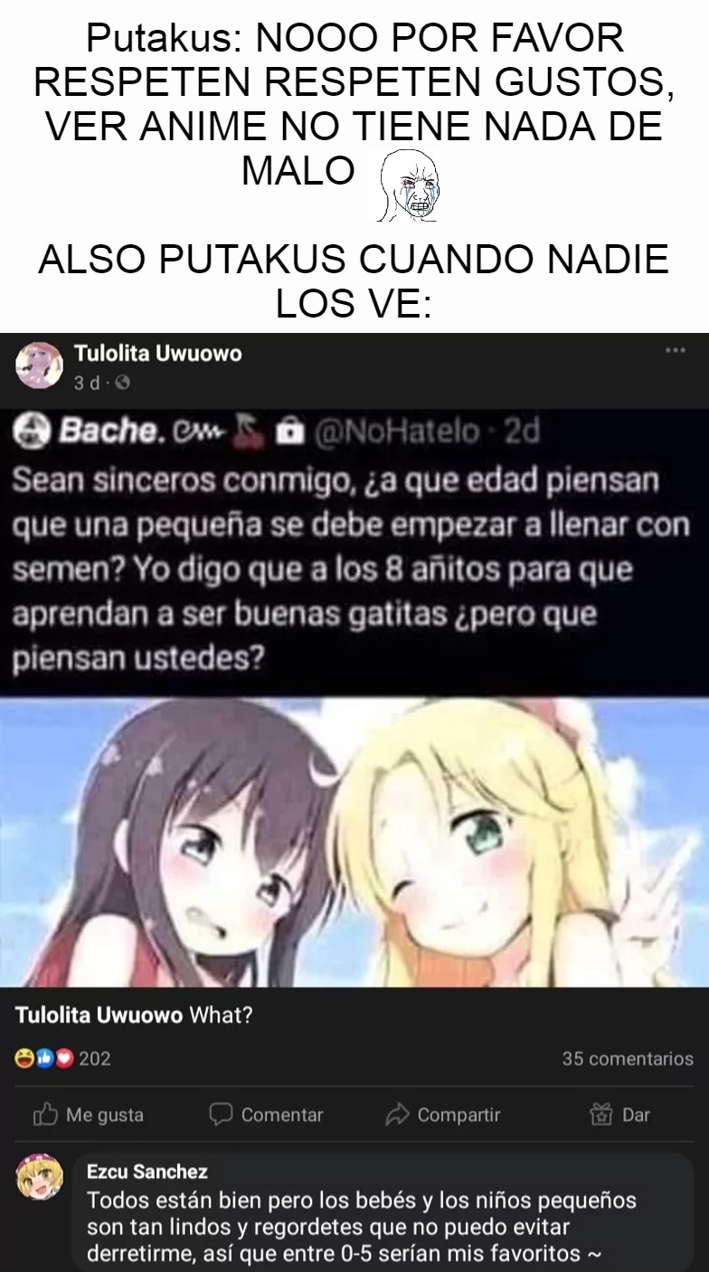 despues de estas mierdas aun no prohiben el anime :ohgodwhy: - meme