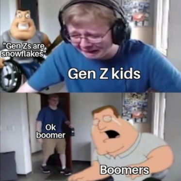 Gen z vs Boomers - meme