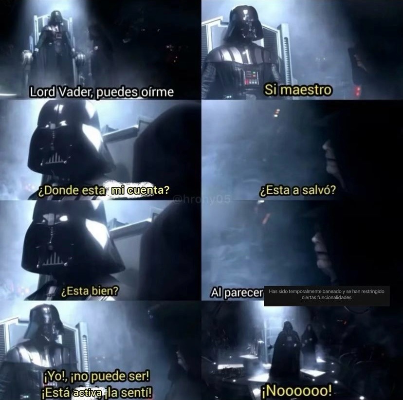 me eliminaron como 2 cuentas antes de esta - meme