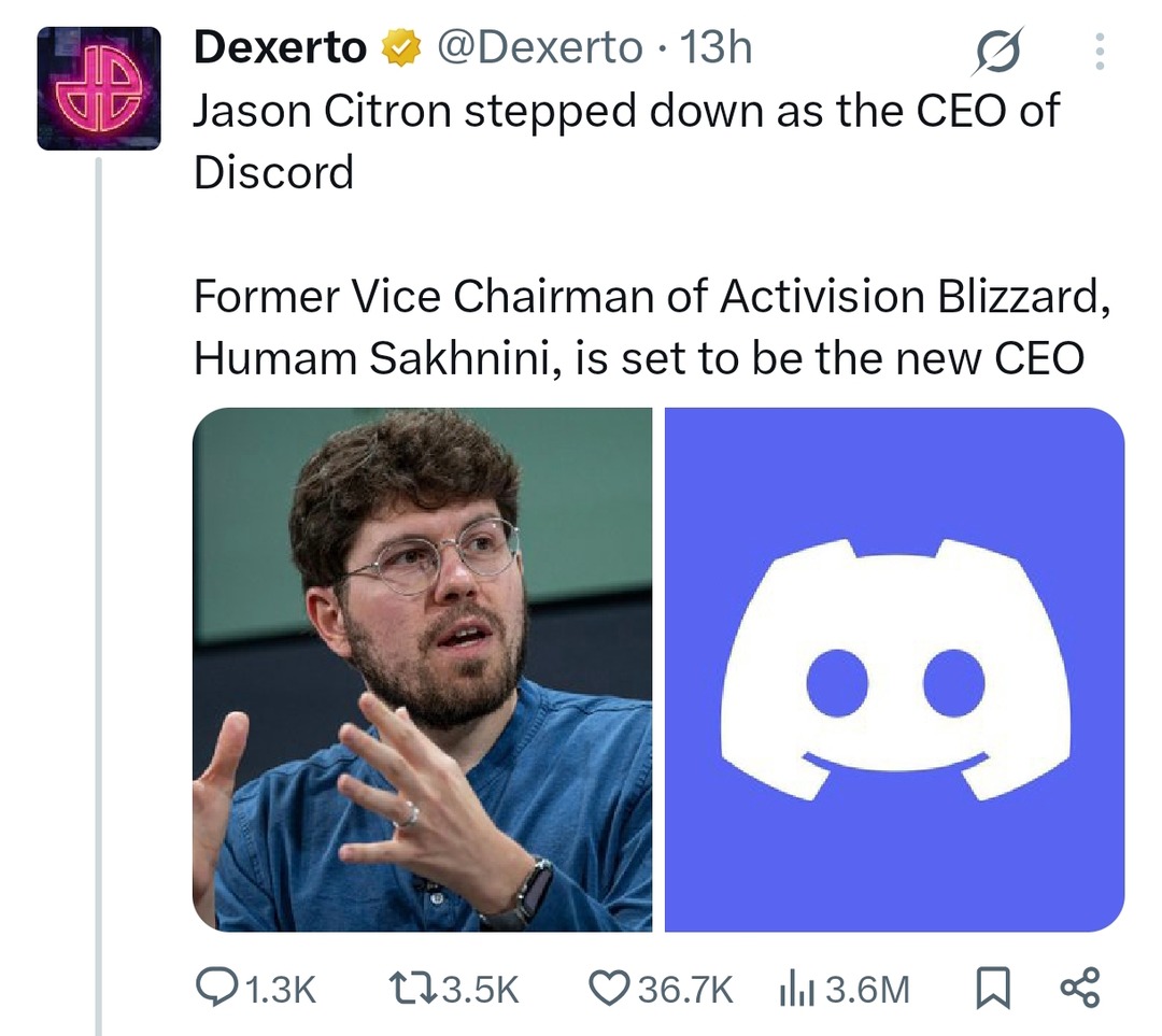 Discord switched CEOs and I'm still stuck in a voice call from 2020 - meme