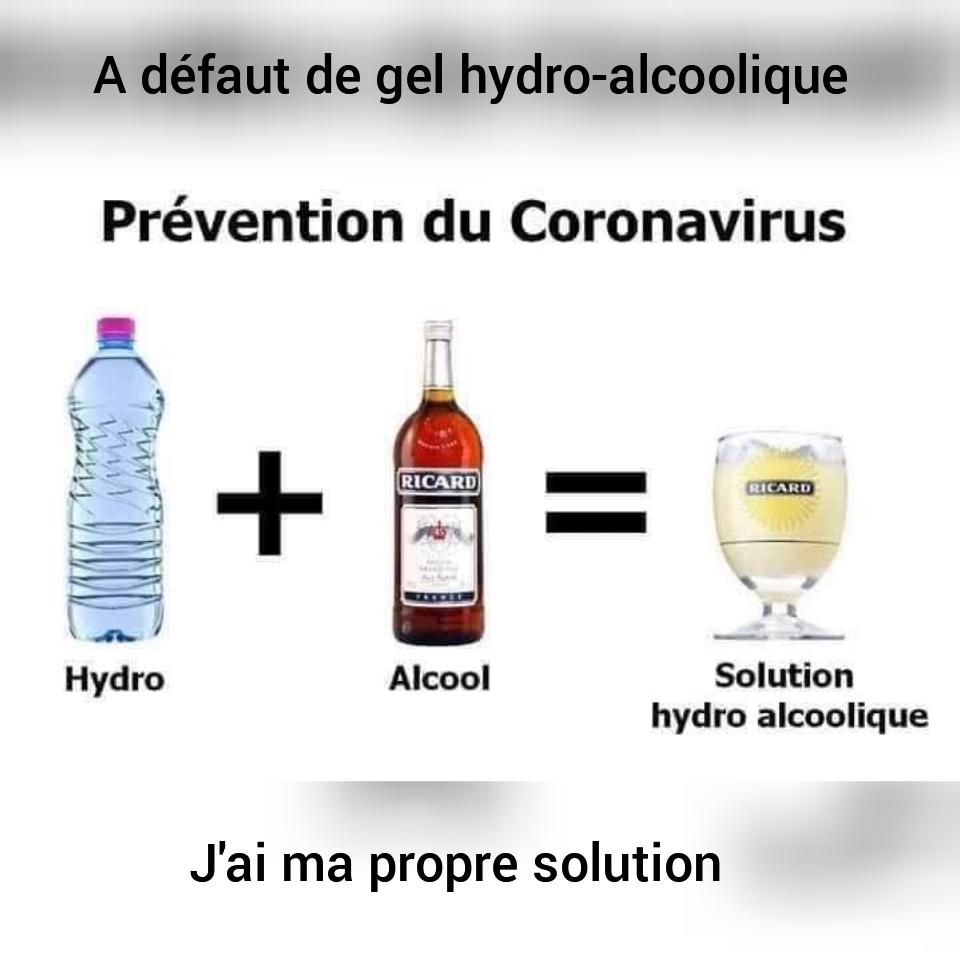 Solution hydro-alcoolique - meme