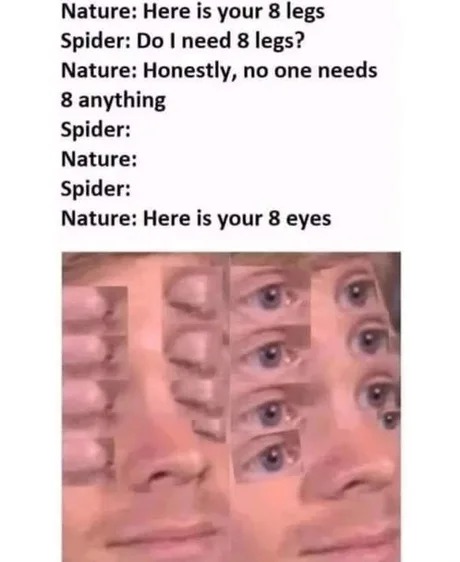 Nature and spiders - meme