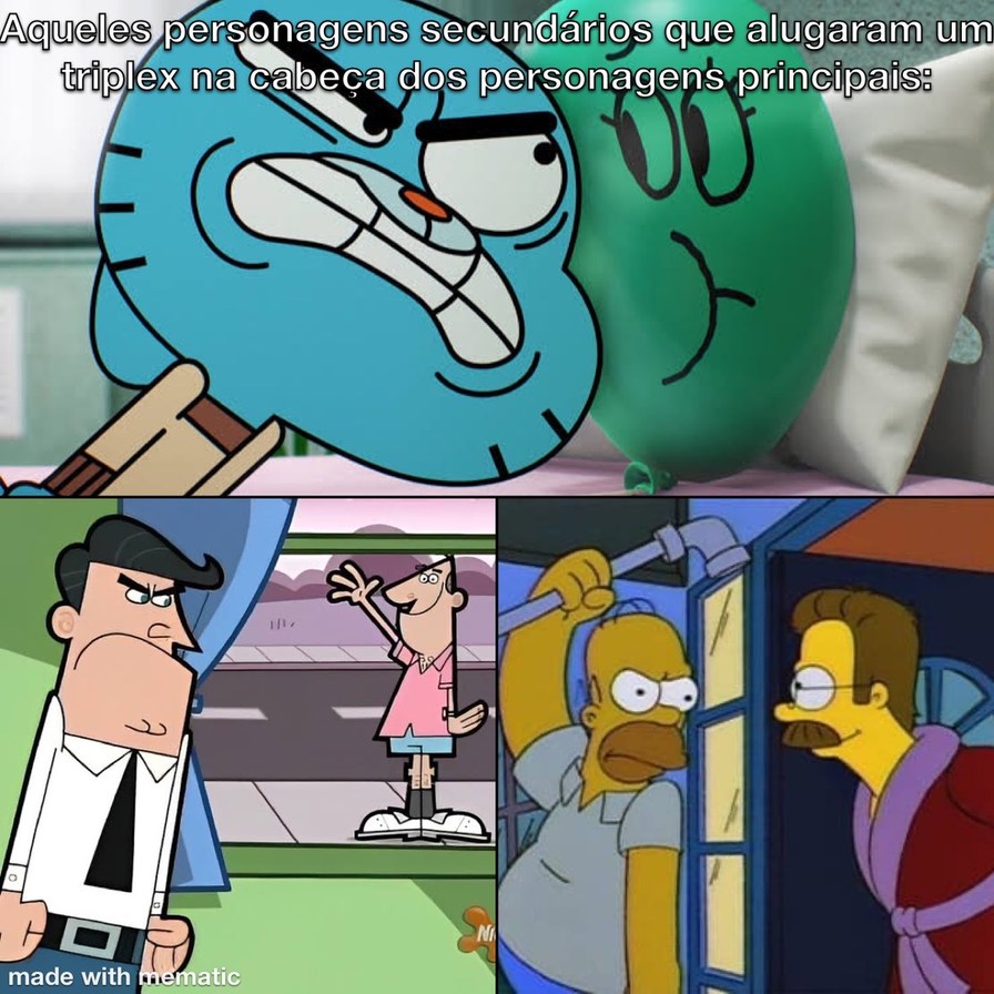e muitas vezes esses personagens secundários são melhores do que o protagonista - meme