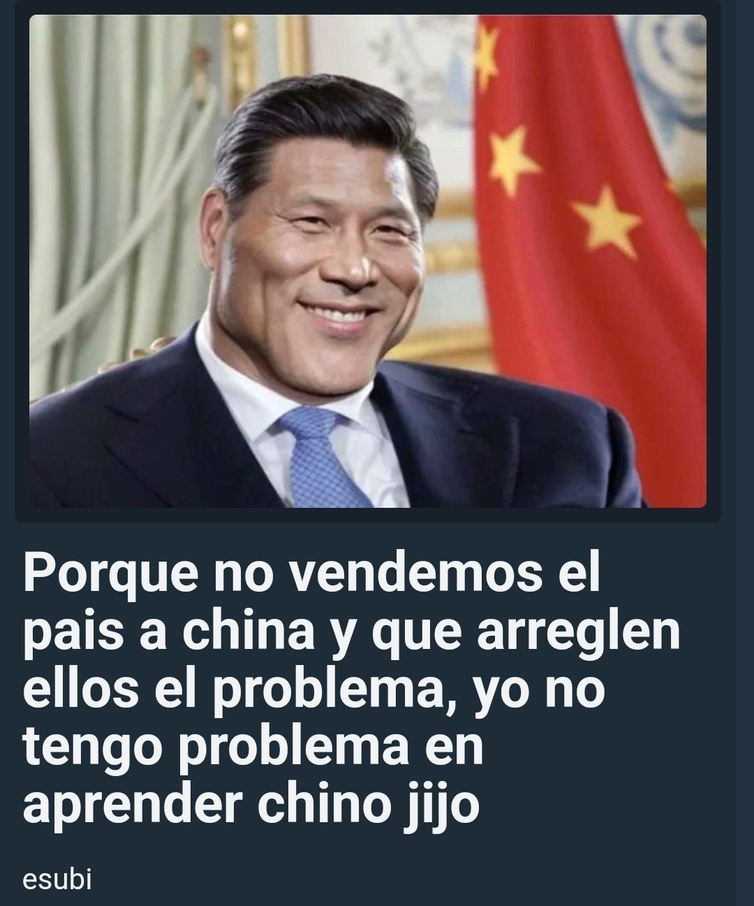El fan de China más normal - meme