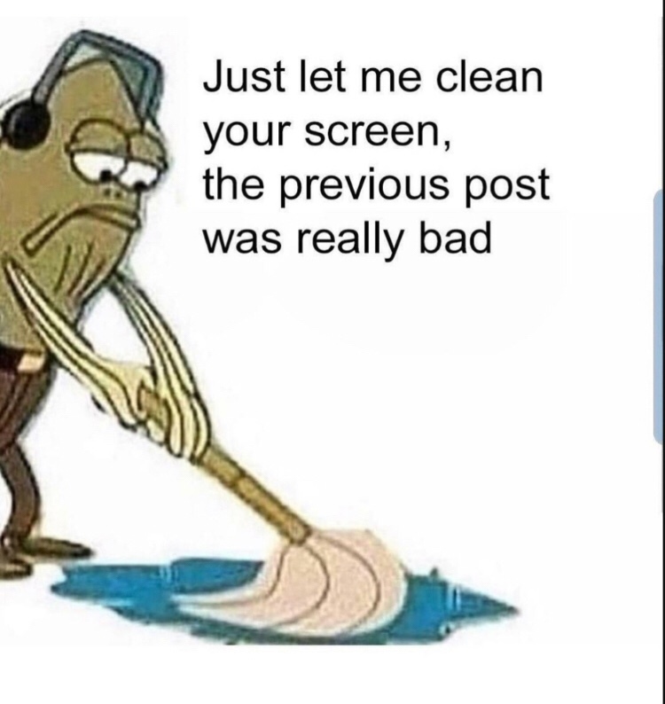 Free screen cleaner - meme