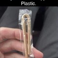Paper straw in plastic
